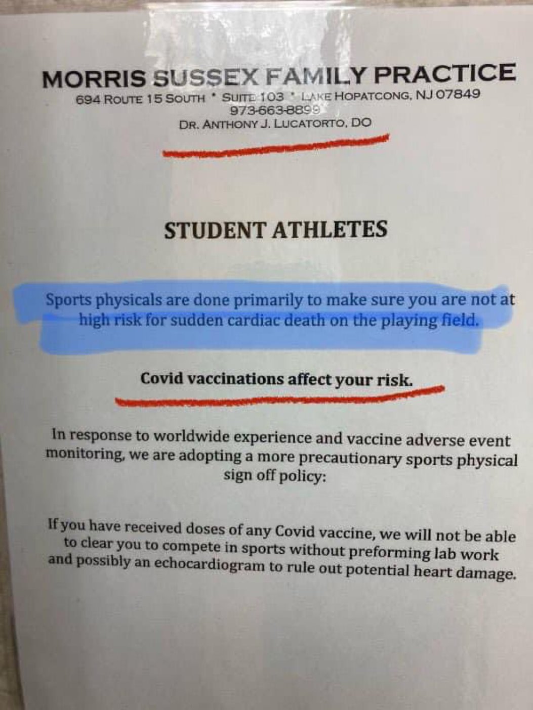 Letter of Warning to Students